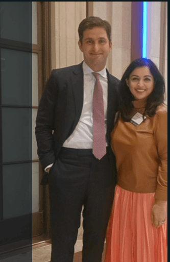 Arushi Sharma Frank with Zach Dell, co-founder of Base